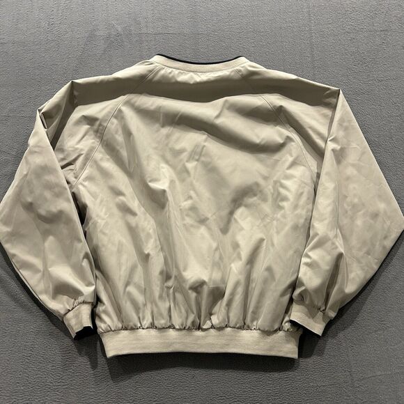 Vintage Coca Cola Windbreaker Mens XL Beige Embroidered Logo V Neck Pullover - Picture 2 of 9